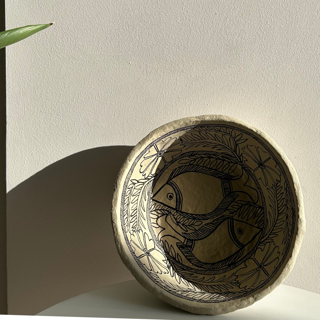 Papie Machę Bowl organisers I Handbloom I Fish bowl