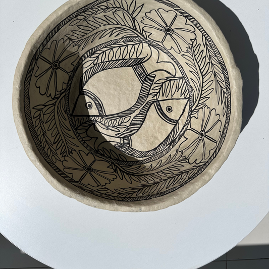 Papie Machę Bowl organisers I Handbloom I Fish bowl