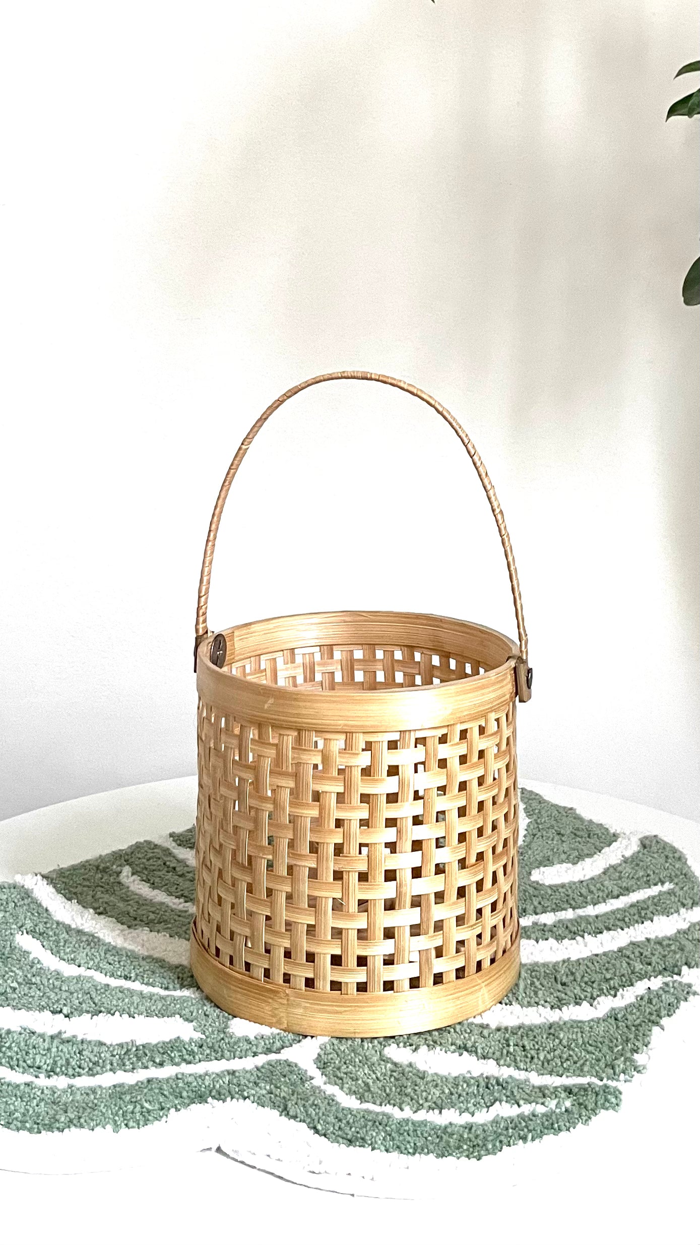 Handwoven Bamboo Basket 🧺 ⎢Caddy ⎢Natural Beige