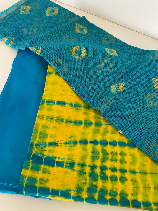 Tie & dye printed dress material