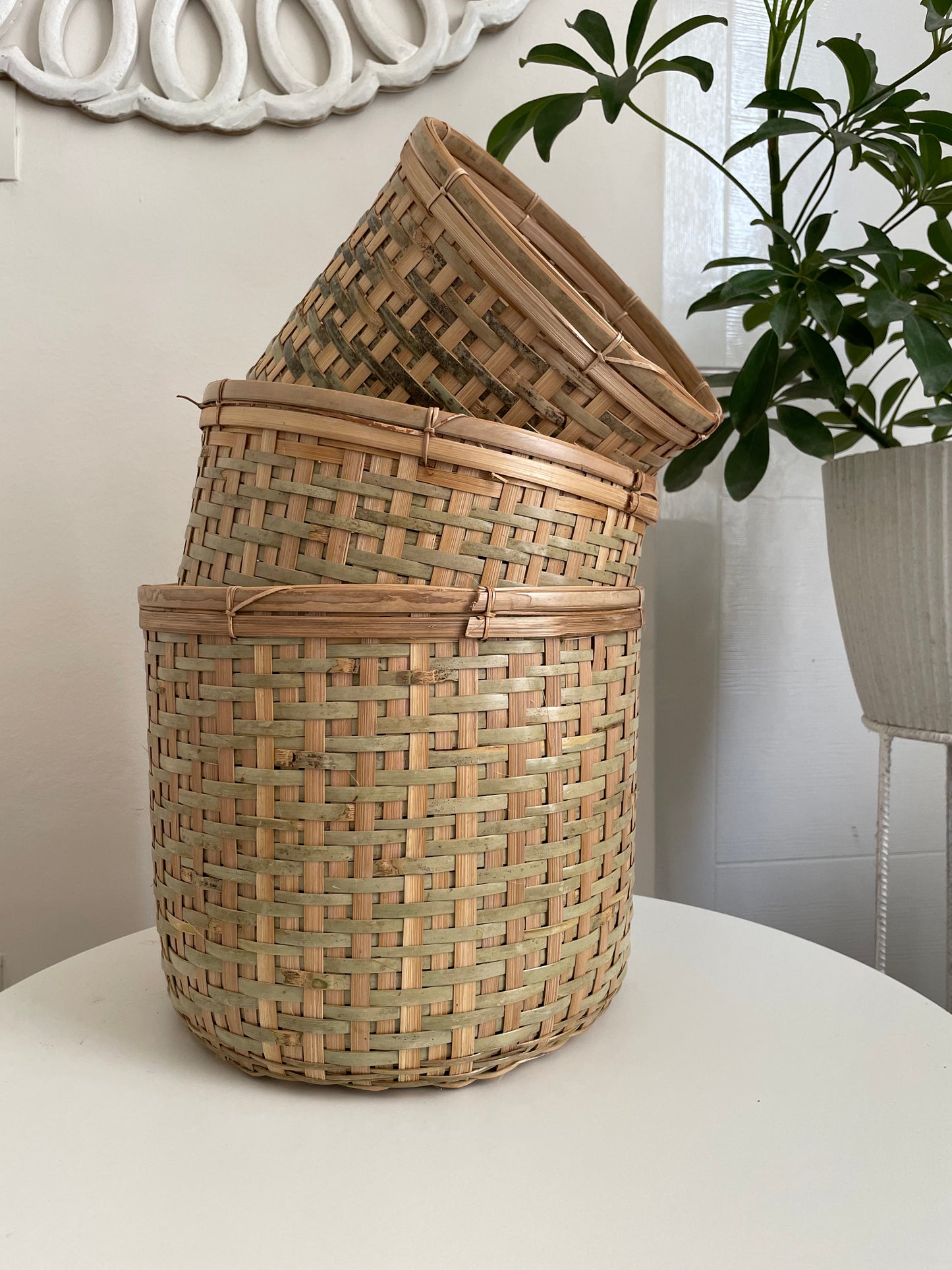 Set of 5 Bamboo Baskets
